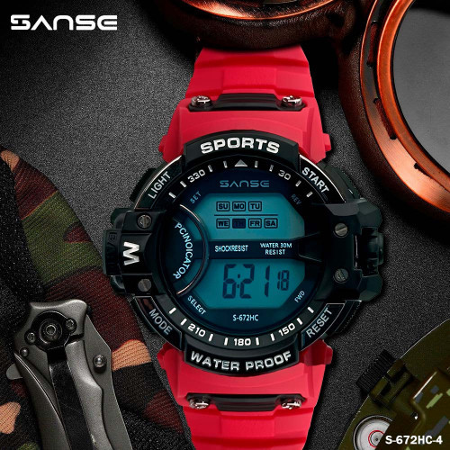 RELOJ SANSE ROJO ESTUCHE S-672HC-4